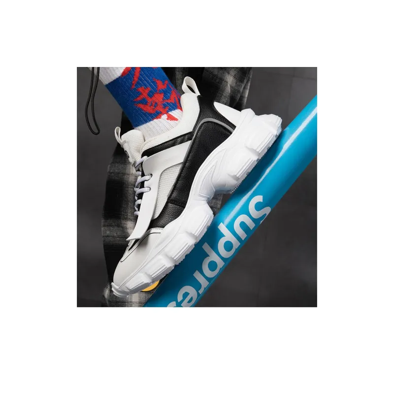 Medd Chunky Sneakers Men Low Top White-3