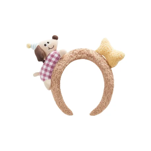 GUKOO Polyester Headbands Women's Light Pink Coffee