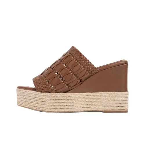 Paloma Barceló Slide Slippers 10cm Women's Brown
