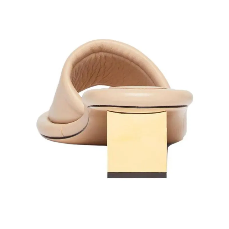 FENDI Ff Baguette Motif Wide-Band Slides Women's-5