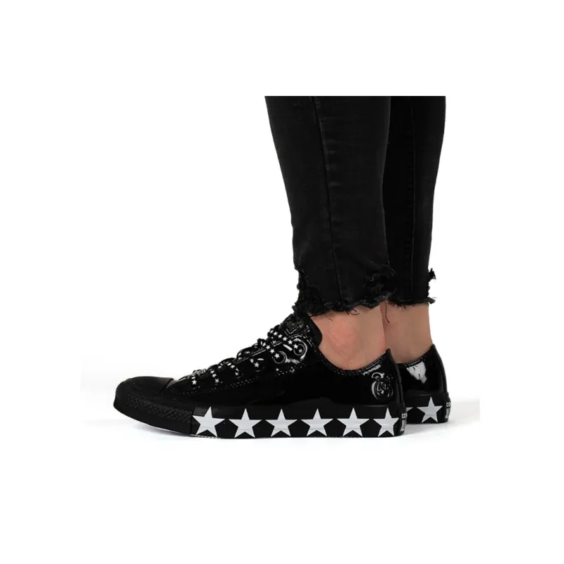 Converse Chuck Taylor All Star Ox Miley Cyrus Black White Stars Women's-4