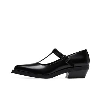 ASH LAVINIA Collection Chunky Heel Casual Shoes Pointed Toe Sneakers Women's Black
