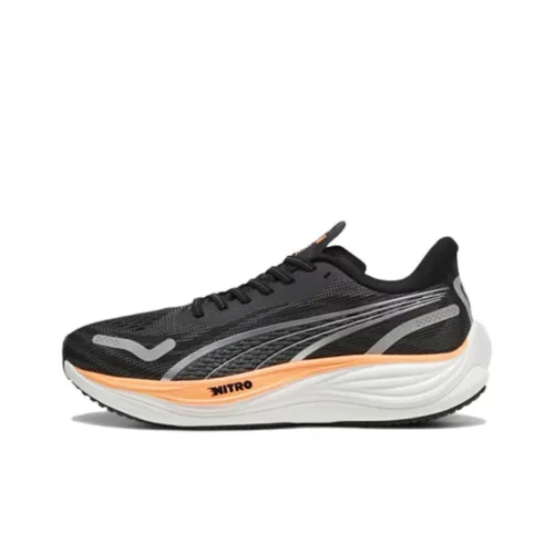 PUMA Velocity Nitro 3 Running Shoes Men Low-Top Black/White/Orange