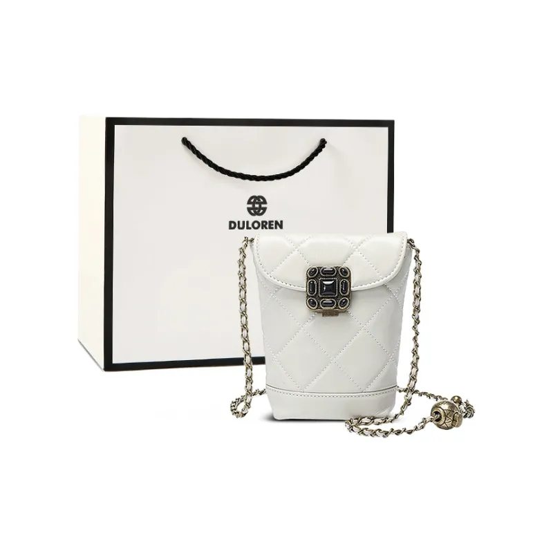 DULOREN Calfskin Crossbody Bag Regular Women's Black/Ecru-4