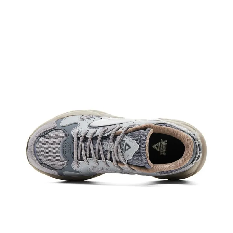 PEAK Taichi Chuanxing Anti Slip Wear Resistant Low Top Casual Shoes Women's Silver Gray-2