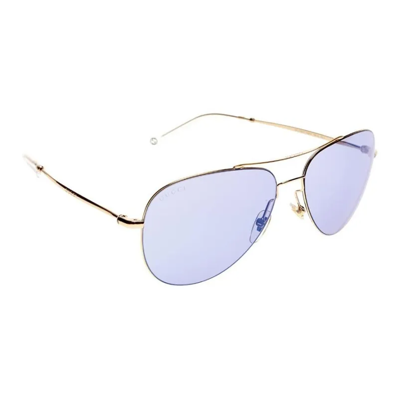 GUCCI Metal Aviator Sunglasses Unisex Gold-2
