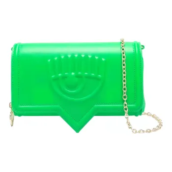 CHIARA FERRAGNI Eyelike Polyester Shoulder Bag Crossbody Bag Wallets Women's Bright Green