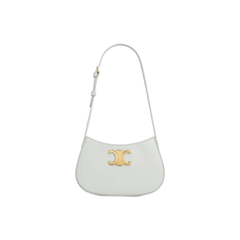 CELINE Cow Leather Handbag, Shoulder Bag Women's Jadeite Green-0