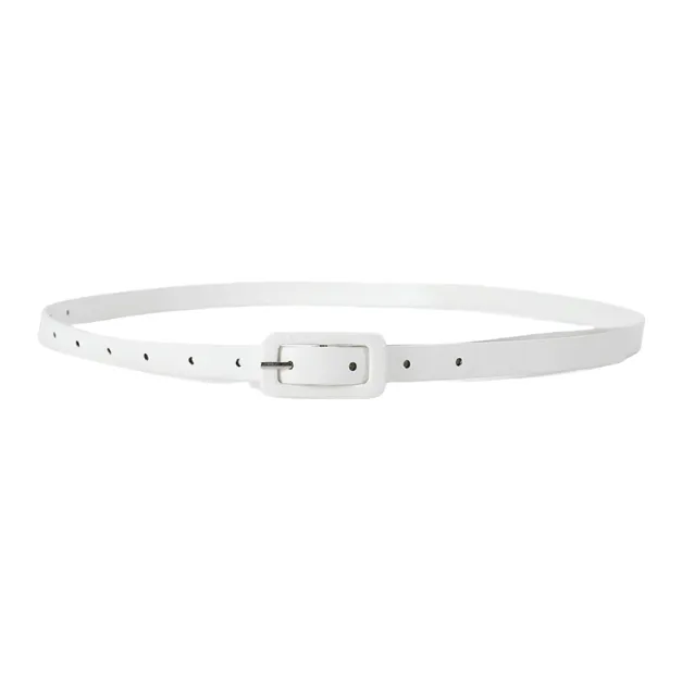Emperor Penguin Slim Decoration Dress Waist Cincher PU Leather Belts Women's Width 1.5CM-0