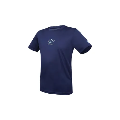 Asics T-Shirts Men Indigo Aqua Blue White