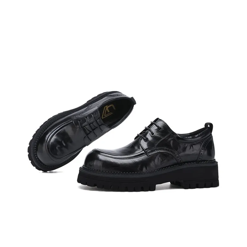 U7 Men's Casual Shoes Men Low Top Black-3