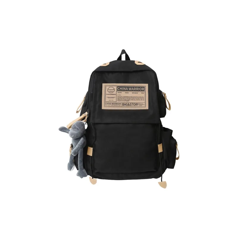 Warrior Nylon Backpack Large Size Unisex Fashion Burgundy/White/Black-14
