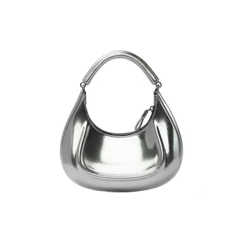 KUNOGIGI PU Niche Designer Handbag Women's Crystal Silver