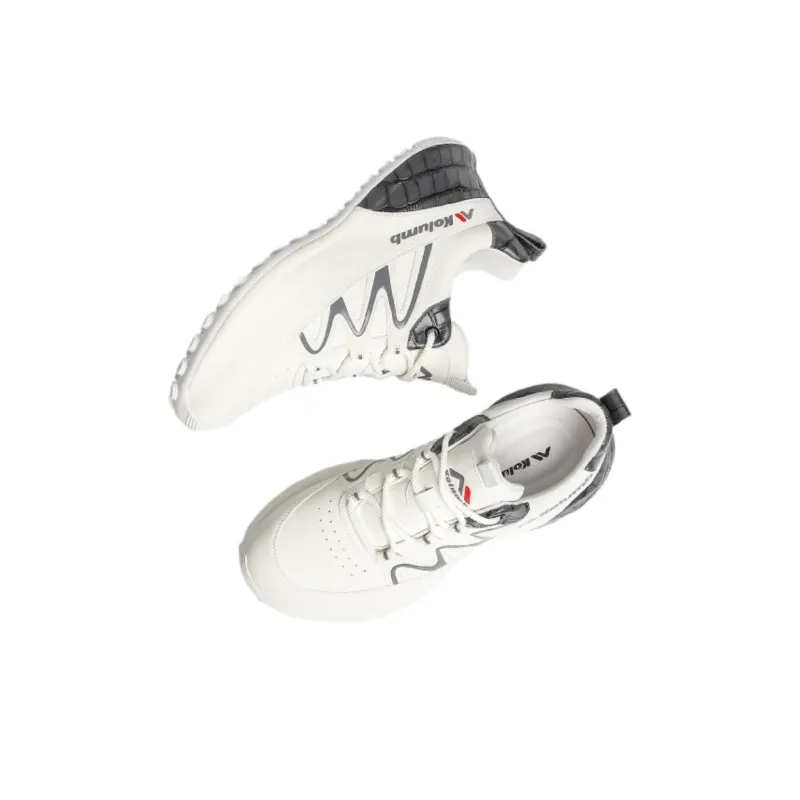KOLUMB Kolumb Anti Slip Wear Resistant Low Top Casual Shoes Men's White Gray-2