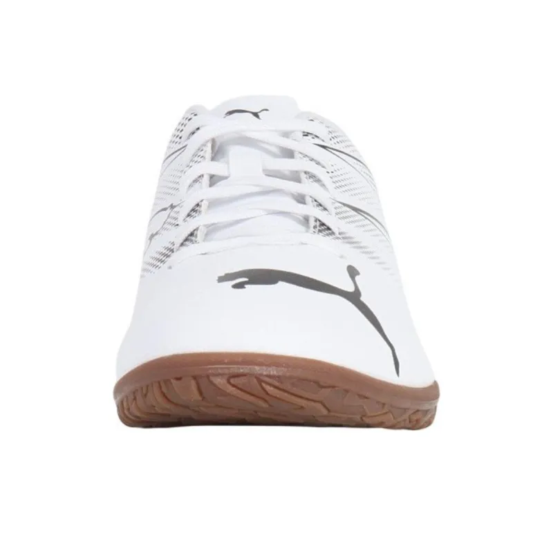 PUMA INDOOR Anti Slip Wear Resistant Soccer Shoes Men's White Black-4