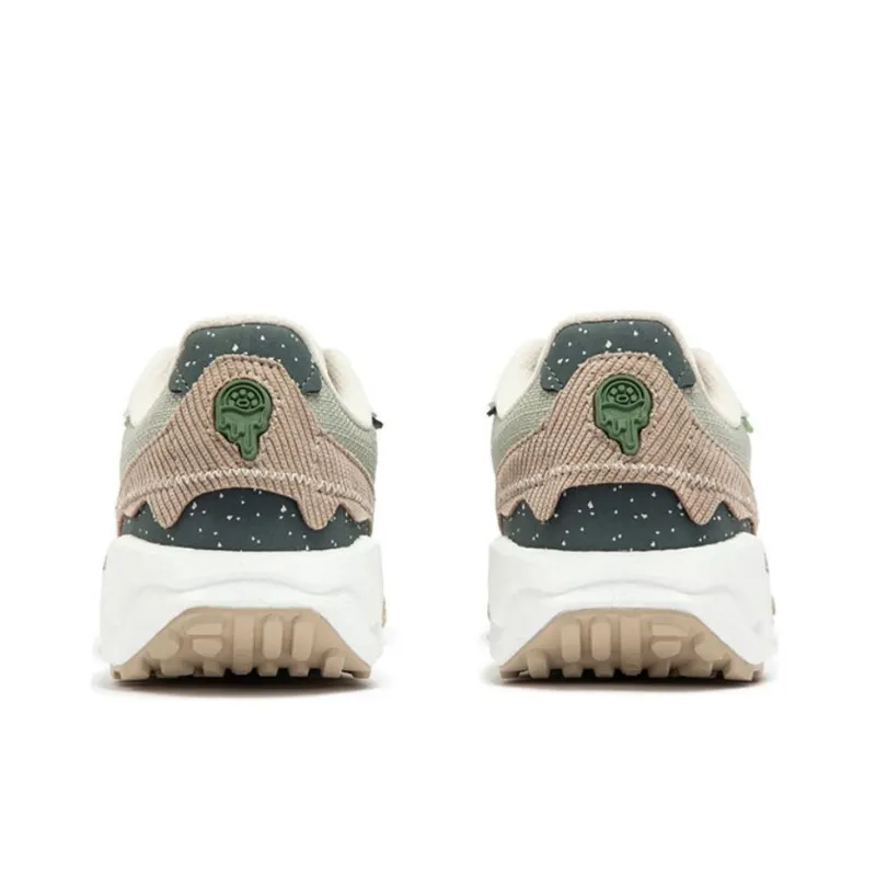 361° Shortbread 2 Anti-Slip And Wear-Resistant Breathable Low-Top Chunky Sneakers Women's Washed Green Oat Milk-3