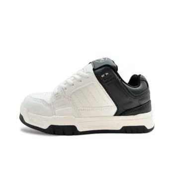 ITGI Anti Slip Wear Resistant Low Top Skateboard Shoes Unisex White Black