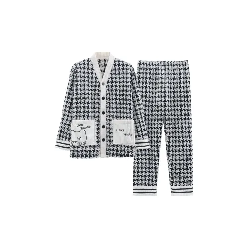 The Story Of The Flower Season Pajama Set Men's Black