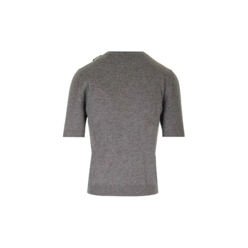 Valentino Bow Detailed Crewneck Knitted Top-1