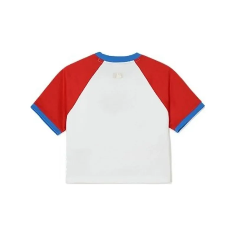 MLB New York Yankees Varsity Raglan Sleeve T Shirt Women's Red-1