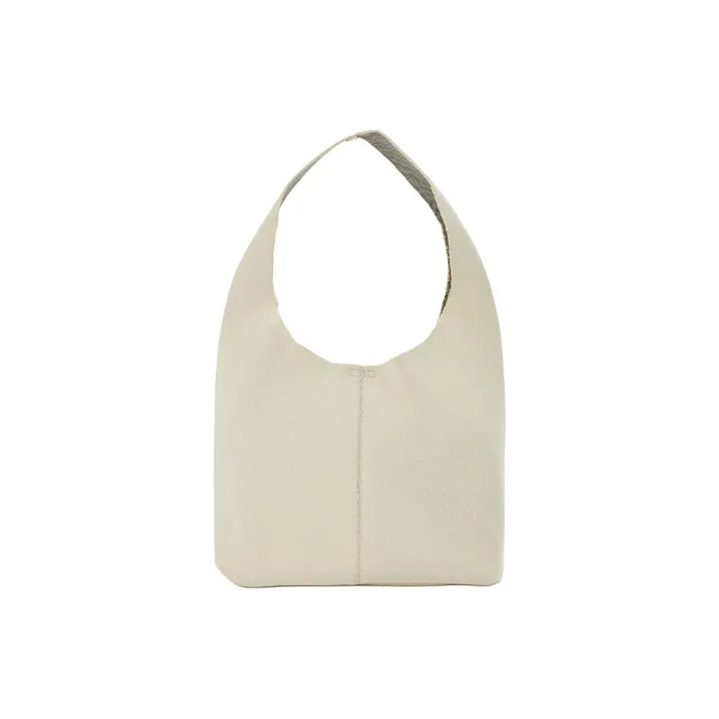 Hotwind Fabric Hobo Bag, Shoulder Bag, Handbag Medium Size Women's Beige-2