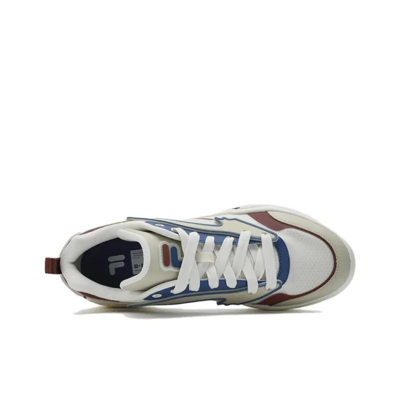 FILA FUSION DESPERADO LOW Low Anti Slip Wear Resistant Low Top Vintage Basketball Shoes Men's White Red-5