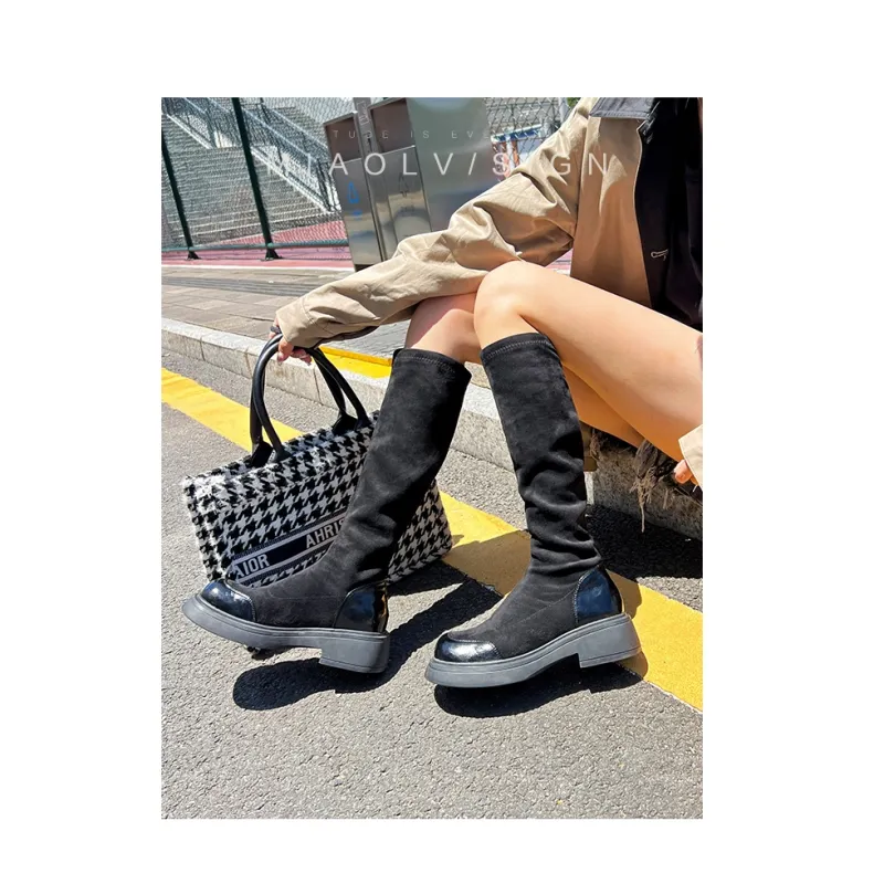 Wonderful Couple Knee-high Boots 5cm Women's-18