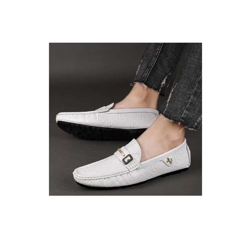 CKVUSAMG Gommino Loafers Men Black/White-6