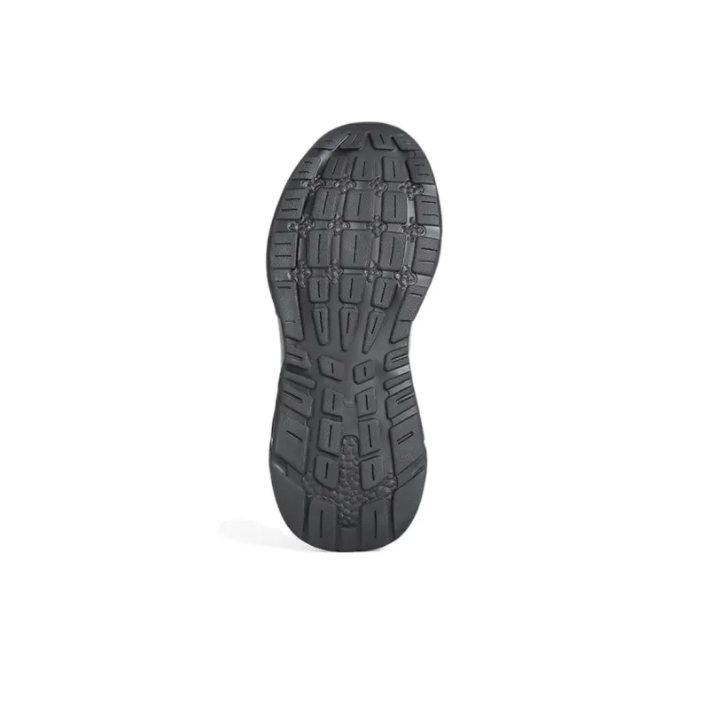 KOLUMB Slip Resistant Breathable Low Top Chunky Sneakers Men's Black Gray Color-4