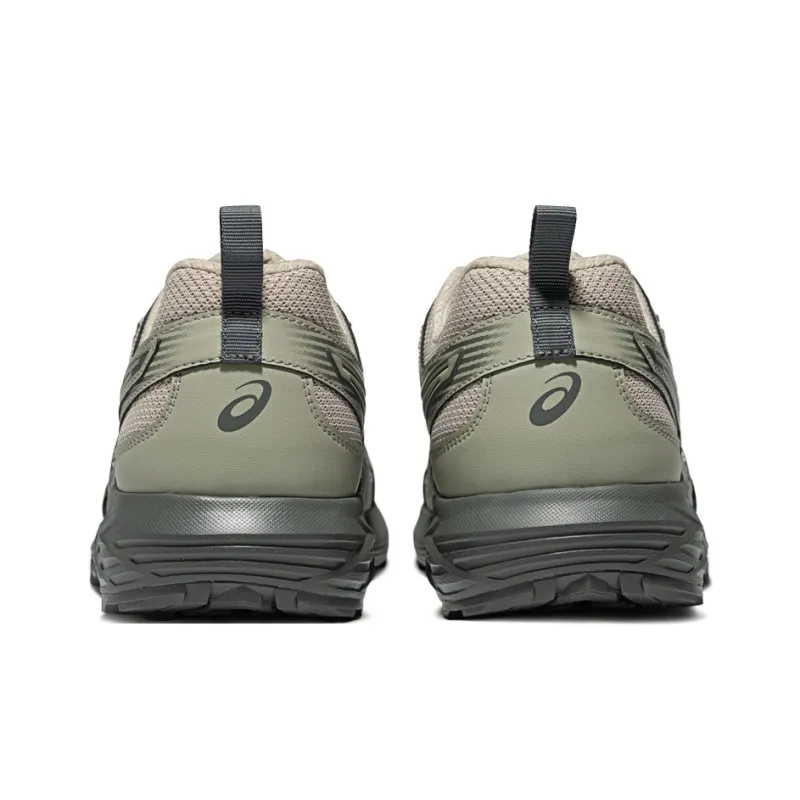 Asics Wear Resistant Cushioning Slip Resistant Rebound Low Top Trail Running Running Shoes Men's Gray Beige-3