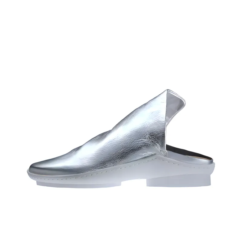 Trippen Wrap-toe Slippers Women's Silver-0