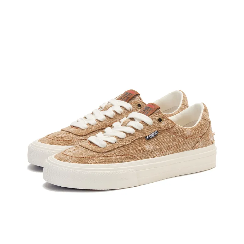 Vision Street Wear Flat Top Low Top Skateboard Shoes Unisex Sun Dried Brown-2