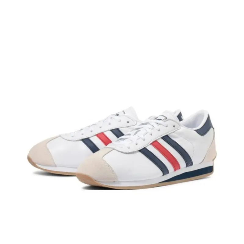 Adidas Originals Country 2 Slip Resistant Low Top Skateboard Shoes Unisex White-2