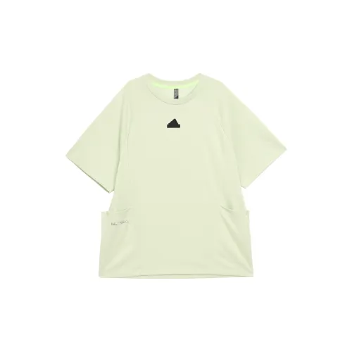 Adidas T-Shirts Unisex Linen Green