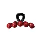 Red Round Bead Medium Size Claw Clip