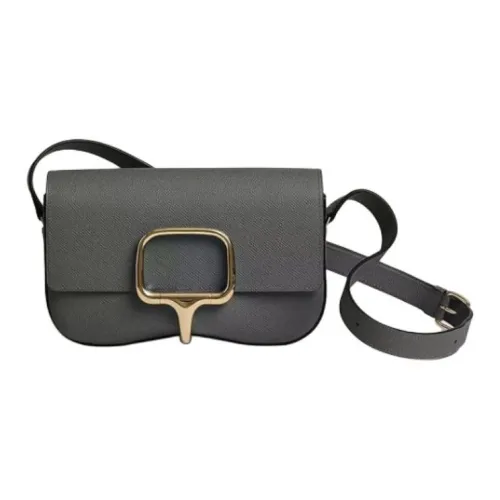 HERMES DellaCavalleria Epsom Calfskin Shoulder Bag Crossbody Bag Women's H0 Misty Gray
