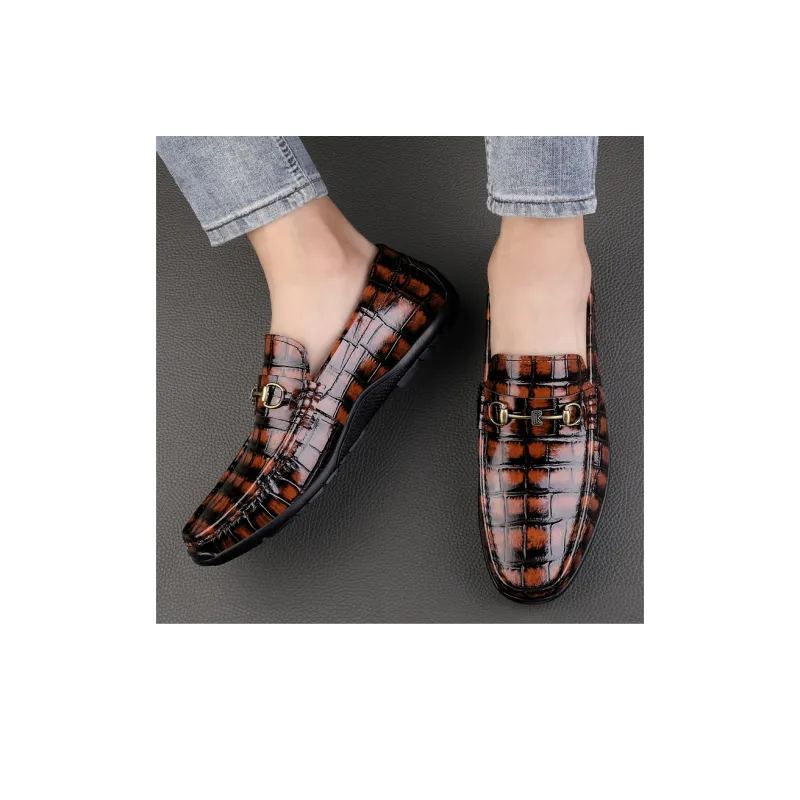 CKVUSAMG Gommino Loafers Unisex Orange Red-10