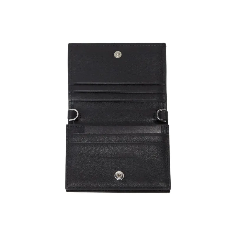 KARL LAGERFELD Leather Wallet, Shoulder Bag, Crossbody Bag Women's Black-2
