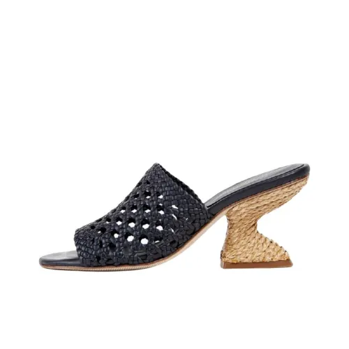 Paloma Barceló Slide Slippers 7.5cm Women's Dark Blue