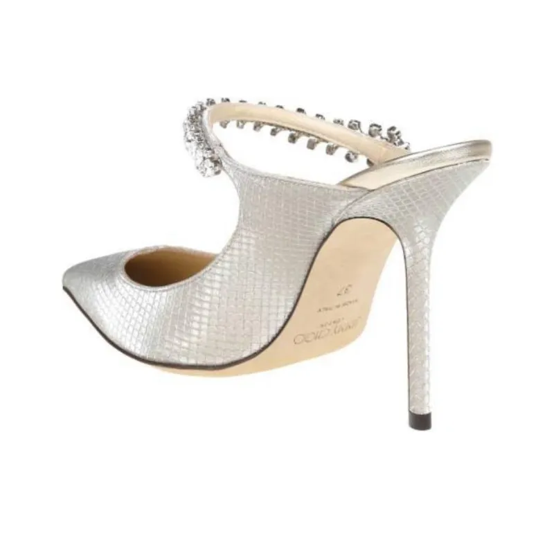 Jimmy Choo Bing 100mm Snakeskin effect Mules-3