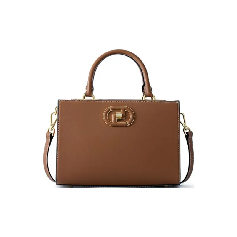 FION Cow Leather Tote Bag Shopping Bag Handbag Large Size Women's Black/Camel/Red-3