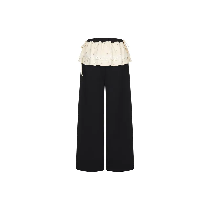 BETWEENAND Casual Pants Women's Black-1