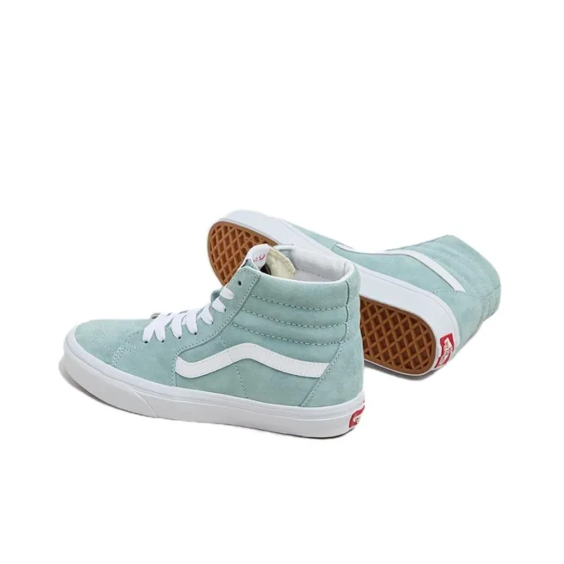 Vans SK8 HI Coverage Slip Resistant And Abrasion Resistant Mid Top Skateboard Shoes Unisex Blue-3