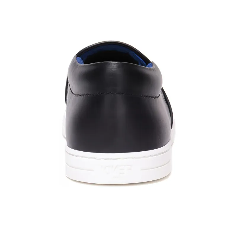 FENDI Low Top Stylish Skateboarding Shoes With Round Tips Men's Black-4
