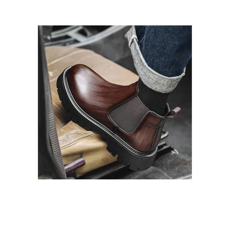 WEISHIBANGWEI Short Chelsea Boots Men's-17
