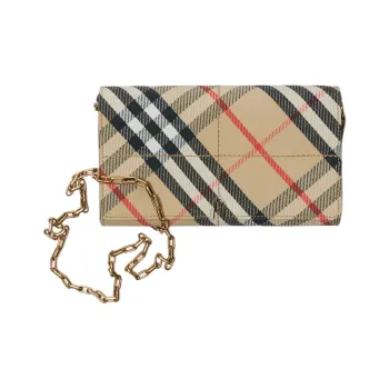 Burberry Polyester Shoulder Bag Crossbody Bag Wallet Women's Sand