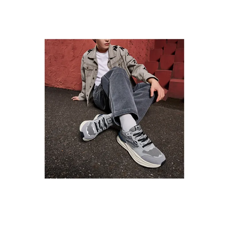 Kappa Wear-Resistant Slip-Resistant Low-Top Chunky Sneakers Men's Shark Gray/Tranquil Gray/Premium Gray-6