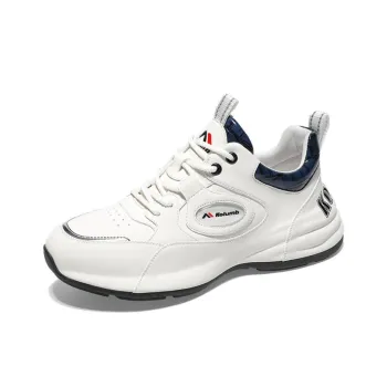 KOLUMB Non-slip Wear-resistant Shock Absorption Low-Top Casual Running Shoes Men's White Blue
