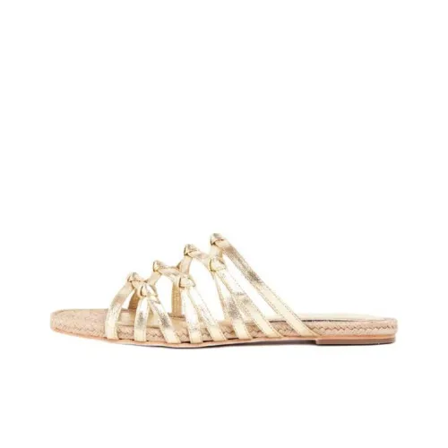 Paloma Barceló Slide Slippers Women's Gold
