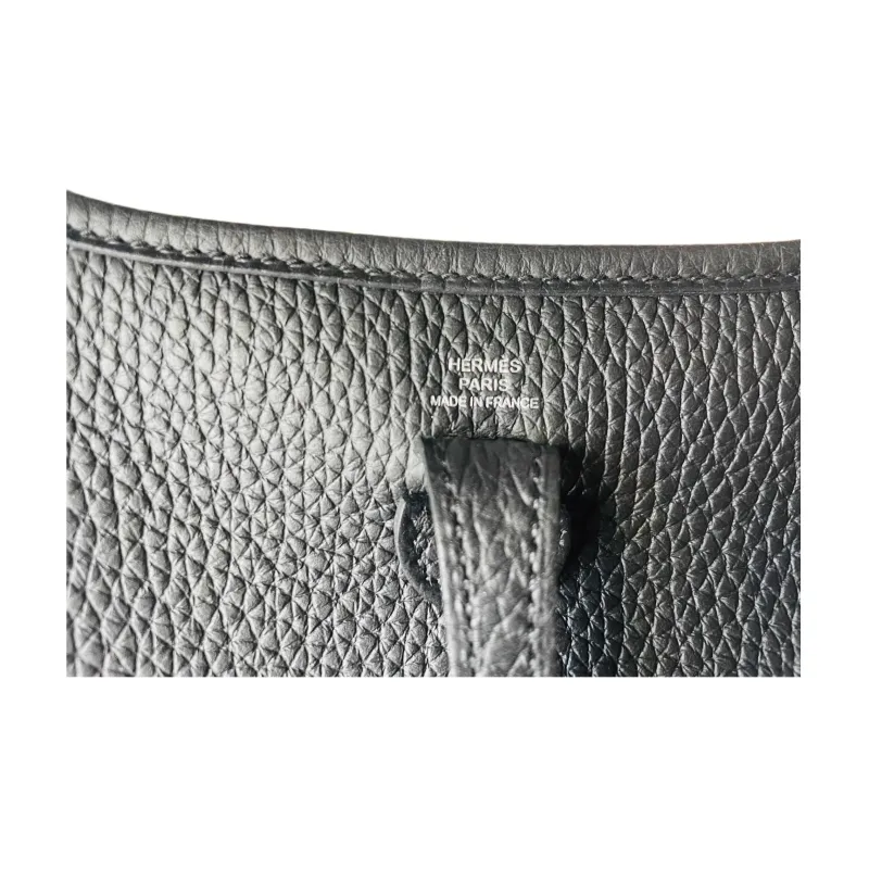 HERMES Evelyne Clemence Calfskin Evelyn Crossbody Bag, Shoulder Bag Mini Women's 89 Noir Black-5
